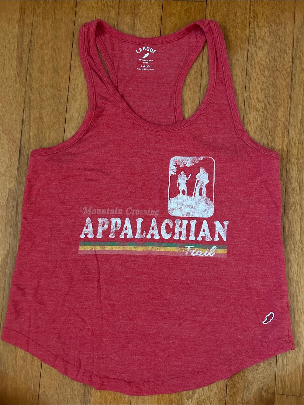 League Red Appalachian Trail Graphic Racerback Tank
